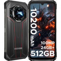 Globale Version DOOGEE S119 Robustes Telefon 1,32 Zoll Heckscheibe 6,72 Zoll 32 GB (8 + 24) 512 GB 100 MP Kamera 10200 mAh Akku NFC-Handy