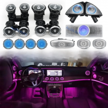 64 Colors LED Air Vents 3D Rotating Tweeter Speaker For Mercedes Benz W213 E-Class Coupe AMG E43 E53 E250 Interior Ambient Light