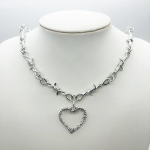 Small Wire Brambles Iron Silver Choker Necklace Women Hip-hop Gothic Punk Style Barbed Wire Little Thorns Chain Choker Gifts