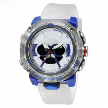 SMAEL Sport Watches Men Clock Digital LED Display Quartz Analog Stopwatch Fashion Translucent Strap Clock 8058 Male Wristwatch