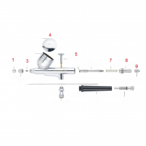 Nasedal Airbrush Accessories for NT-130 0.3mm Dual-action Airbrush Backup Replacment