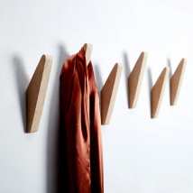 Natural Black Walnut Wood Hooks Hanger Wall Mounted Coat Hook Decorative Key Holder Scarf Handbag Storage Hanger Bathroom Rack