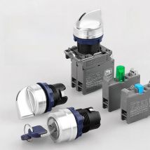 LANBOO 2/3 Gear Key head  Push Button Knob switch  Latching 1NO1NC with lamp Green Bule 9-24V 110V 220V