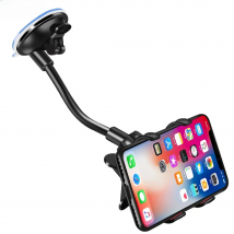 Car Phone Holder 360 Degree Rotate Mobile Phone Stand Car Mount For iphone 11 Pro XS X Windshield Long Arm Clip Phone Car Holder
