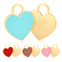 Custom Heart Dog ID Tag Engraved Small Medium Large Pet Nameplate Stainless Steel Personalized Fashion Gold Dog Tag Anti-lost