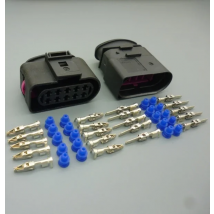 Worldgolden 10 Pin/Way Female Male 3.5 Car Headlight Plug Waterproof Connector For VW Audi Magotan POLO 1J0973835 1J0973735