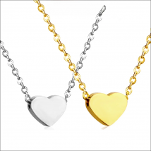 LUXUSTEEL Simple Small Tiny Moon Star Heart Pendant Necklace For Women Girls Stainless Steel Hypoallergenic Delicate Choker