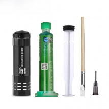 MECHANIC PCB Green UV Photosensitive Mask inks Set Curable Solder BGA Green oil Circuit board Soldering Paste Flux Oil