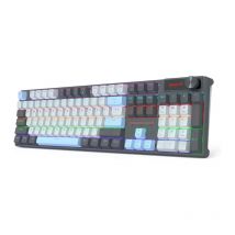 Redragon K718 Wired 104 Keys Gaming Rainbow Backlit Dedicated Knob Control, Sound Absorbing Foams Keyboard，Red Switch