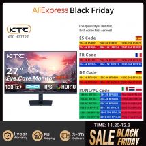 Monitor do gier KTC H27T27 27 cali QHD 100Hz 2560x1440 IPS z szybkim panelem, przełożeństwo 16:9, ELED, czas reakcji 1ms GTG, 99% sRGB, HDR10