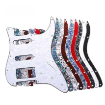 Multi Color 3 Ply 11 Holes SSH Guitar Pickguard Anti-Scratch Plate For ST FD Electric Guitar