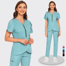 Pet Grooming Institutions Sets Beauty Salon Clothes Scrubs Clothes High Quality Spa Uniforms Fashion V-Neck Working Clothes