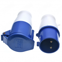 32Amp 3 Pin Industrial Plug or Socket 220-250V Weatherproof IP44 2P