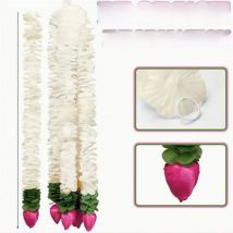 2025 New Artificial Jasmine Garland Hanging Fake Flower String with Lotus Buds for Diwali Home Garden Party Wedding Decor