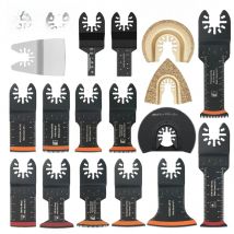 Japanese Tooth Carbide Oscillating Saw Blade Kit 10-39Pcs Arc Edge Oscillating Multitool Blades Precise Cut for Wood PVC Iron