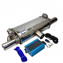 EPLUS Car Exhaust System Vacuum Valve Mufflers Remote Control Variable Exhaus Stainless Steel Universal T Shape One In Two Out