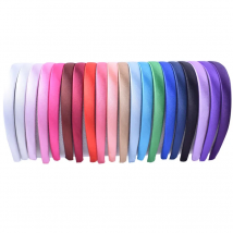 20pcs/lot 1.5CM Wide Hair Hoop Head bands For Women Kids Hairband Hair Accessories Satin Ribbon Hair Band headband Makeup Sports