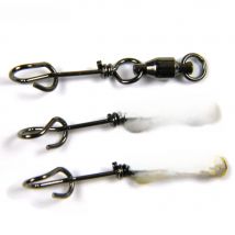 30pcs Fishing Swivels With Clip Snaps Clamp Buckle #1-#4 Ball Bearing Stainless Steel Fishing Swivel Connector