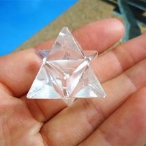 1PCS  Natural White Quartz crystal Stone Merkaba Pendant Necklace Healing natural stones and minerals