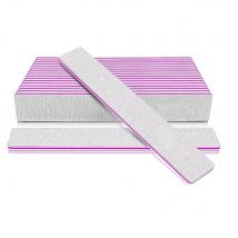 Grit 80/80 Nail Files for Acrylic Nails Rectangle Double Sides Emery Board Fingernail Files Professional Nail Buffering 10-50Pcs