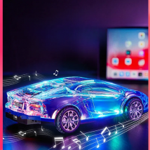 Car Bluetooth Speaker with Sports Shape Wireless Stereo Can Be Plugged Into Usb Disk Colorful Lights, Flash