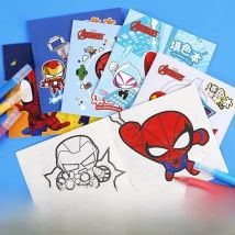 Marvel coloring book Avengers creative toys children's drawing graffiti book hand-painted cartoon coloring painting book gift