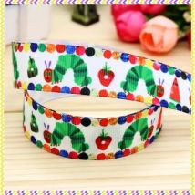 DHK 7/8'' 5yards HUNGRY BUTTERFLY printed grosgrain ribbon headwear hair bow diy party decoration