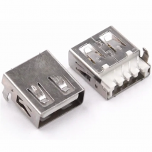 10Pcs USB Type A Standard Port Female Solder Jacks Connector PCB Socket USB-A type 90 Degrees Rimless