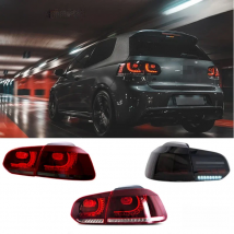 Pair Of Car Tail Light Assembly For VW golf6 mk6 R20 2008-2013 Flowing Water Flicker Turning Signal Light golf 6 taillight