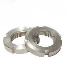 Yiqianyuan M27 M30 M36 M39 M40 M45 M48 M50 GB812 SUS304 Stainless Steel Slotted Round Nuts Locknuts with Fine P2.0 Thread