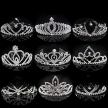 AINAMEISI Wedding Tiara Bridal Crown Fashion Rhinestone Crystal Love Heart Headband Accessories Girls Hair Jewelry Gift