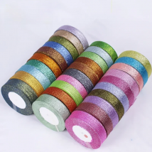 25Yards 6mm-40mm Multicolor Satin Glitter Onion Ribbons Wedding Party Cake Gift Decor Craft DIY Accessories Single Face ribbons