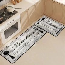 VIKAMA Kitchen tableware theme floor mat crystal velvet carpet non-slip and dirt resistant comfort mat washable carpet
