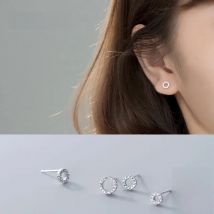 La Monada Circle Round Minimalist Sterling Silver Stud Earrings Women Fine In 925 Silver Jewelry Woman Earrings Stud Silver 925