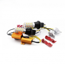 Dual Color 7440 Canbus Smd 54leds T20 W21w Wy21w Daytime Running Light Turn Signal Mode Drl Led External
