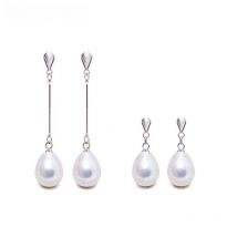ZHBORUIN 2024  Natural Pearl Earrings For Women 925 Sterling Silver Jewelry Water Drop Pearl Earring Quality Wedding Gift