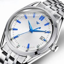 New Fashion Blue Light Automatic Mechanical Wwatches Business Men Luxury Watch Casual Calendar Wristwatches Male Gifts Watches