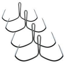 Winter Ice Fishing Butterfly Hook Anchor Sharpen Tip Grind Non-barb Duple High Carbon Steel Fish Hooks Sharp Lot 5 Pieces SALE