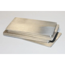 Thick 2mm Stainless Steel Business Card Heavy Duty Metal Plate Size 85*53mm Double Sided Matte Finish