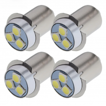 4Pcs P13.5S White 6000K LED Bulb 3V 4.5V 6V 12V 18V PR2 For Maglite Flashlight Replacement LampTorches Bike Work Minuature Light