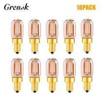 10 stücke Vintage LED-Glühbirne t22 1w e14 Braun glas warmweiß Glühlampe 10 Watt äquivalente Kühlschrank hauben Rohr Glühbirne