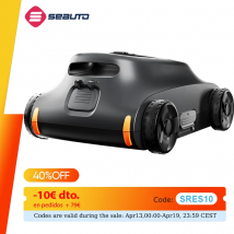 Aspirapolvere robotico per piscina Grennix SAT 10 180 minuti con corsa fino a 2000 piedi quadrati, doppio motore brushless da 180 W, per piscine fuori terra