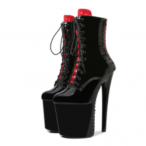 Auman Ale New 20cm High Heels Women's Ankle Boots Waterproof Platform Thick Sole Thin Heel Sexy Night Pole Dancing Shoes