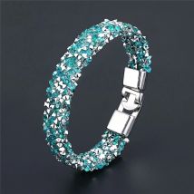 Aizhixiu New 10 Color Bracelet Ladies Bracelet Fashion Rhinestones All-match Bracelet Women Preferred Gifts in Summer and Autumn