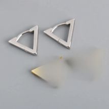 FOXANRY Prevent Allergy Silver Color Stud Earrings Minimalist Accessories New Triangle Ear Buckle Party Jewelry for Women