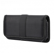 FULAIKATE 5.8" 6.1" 6.5" 6.7" 6.9" Horizontal Phone Bag for iPhone 13 Pro Max Durable Cloth Hanging Universal Men's Waist Pouch
