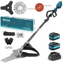 Tagliaerba a batteria con motore brushless, 2 batterie e 3 lame da taglio: sicuro, leggero e versatile per il tuo giardino
