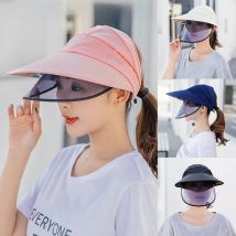 Unisex Comfortable Sun Visor Hat Full Face Cover Safety Shield Eye Protect UV Cap Wide Brim For Outdoor Activities 2023 New