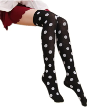 Japanese Kawaii Over The Knee Socks Cute Dot and Star Women's Stockings Sexy Long Socks Women Cotton Nylon Thigh High Stockings