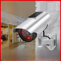 Fake CCTV Bullet Camera Solar Powered Dummy Waterproof Camera Red Flashing Led Scare The Thief Surveillance Security System